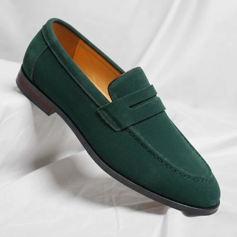Rouben - Mocasines Retro Chic de Ante Natural
