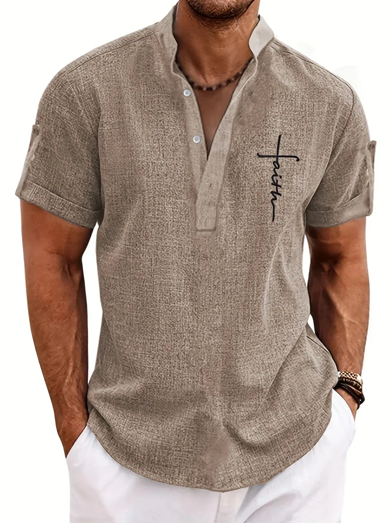 Cristiano - Camisa de Manga Corta "Faith" para Hombre