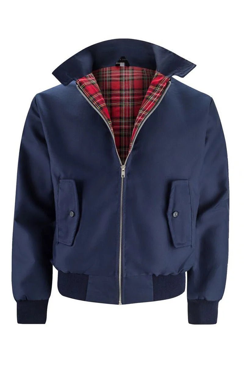 Kelvin - Chaqueta Chic Informal con Forro a Cuadros