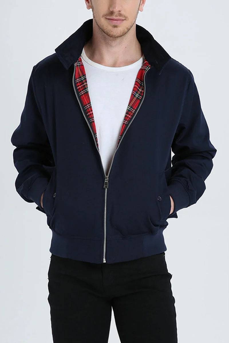 Kelvin - Chaqueta Chic Informal con Forro a Cuadros