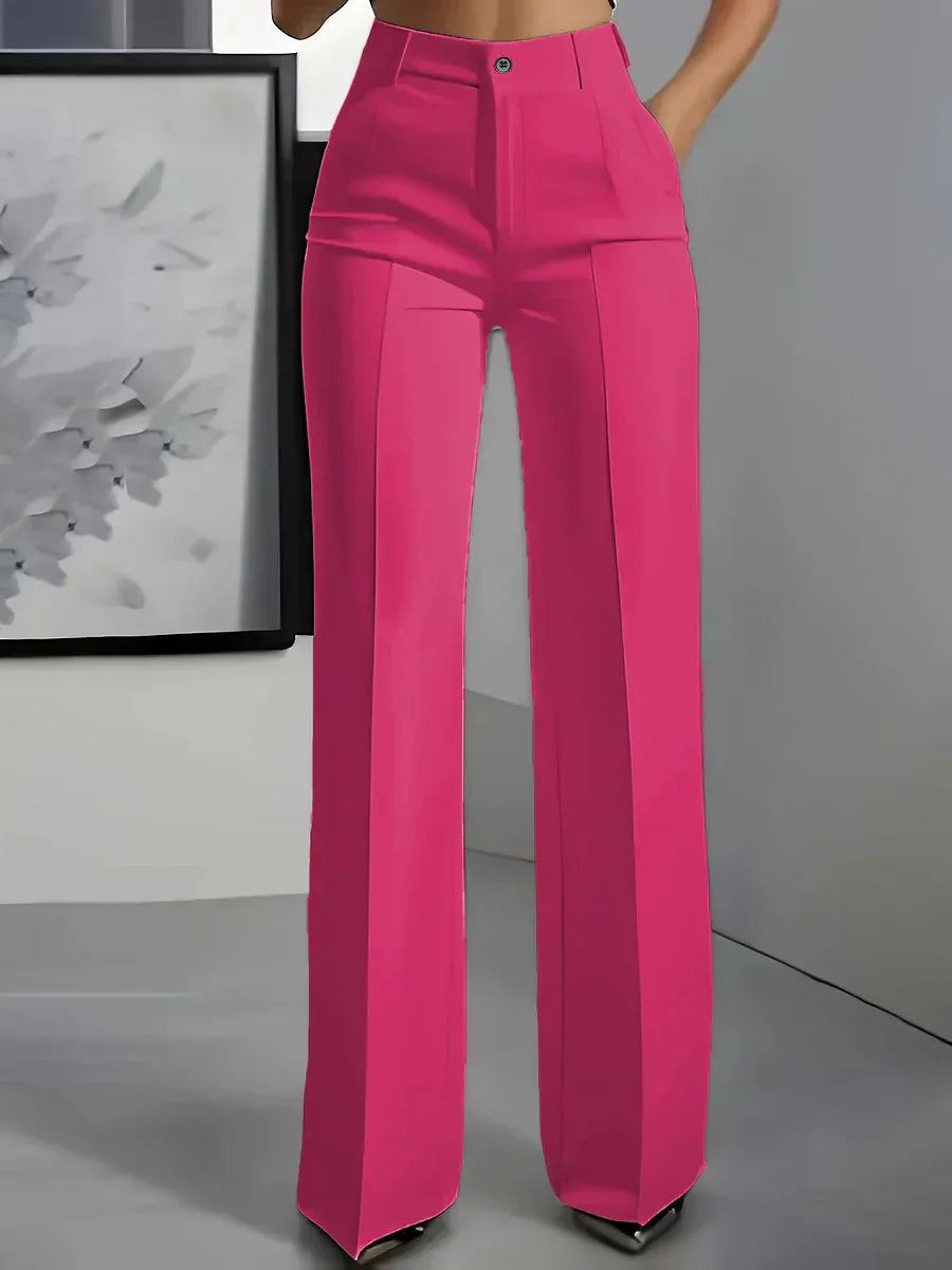 Esma - Élégant Pantalon Taille Haute Stretch Confort