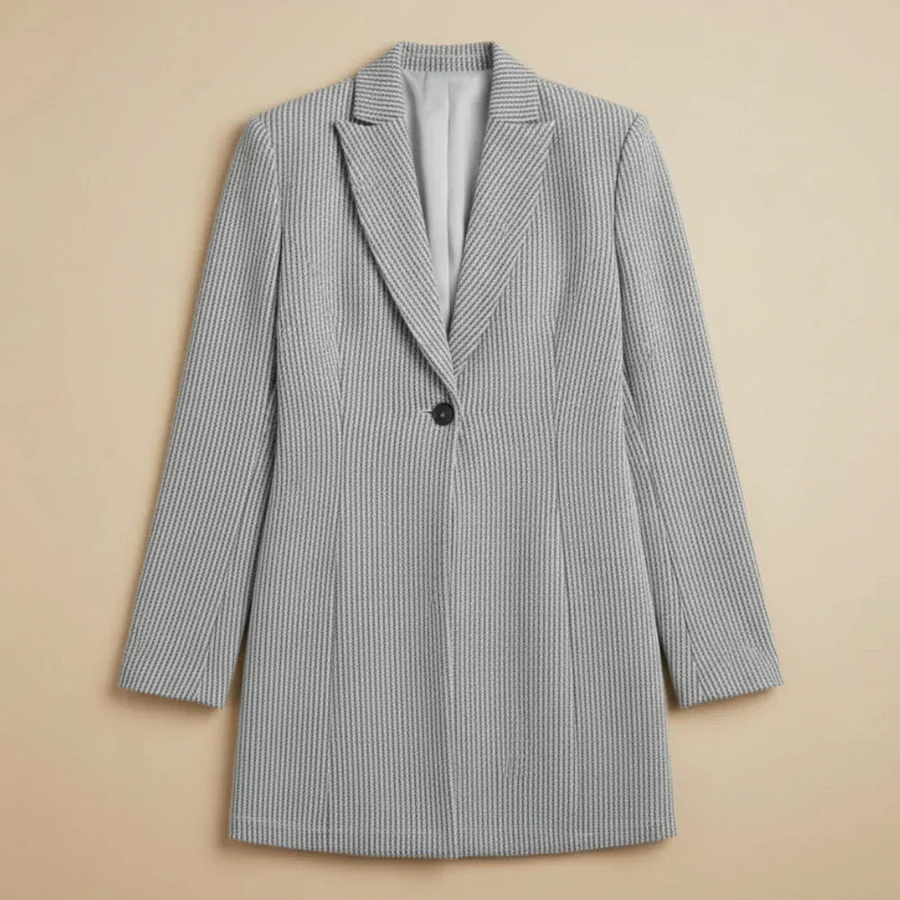 Vera - Élégante Veste Cintrée Grise