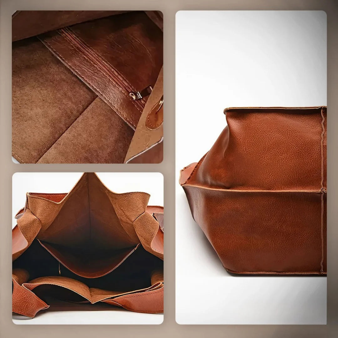 Sinda - Bolso Tote Oversize Minimalista de Cuero