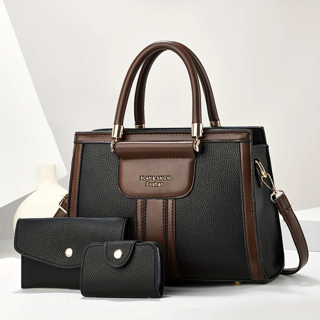 Mallia - Conjunto de Bolsos de Cuero 3pzs Elegante