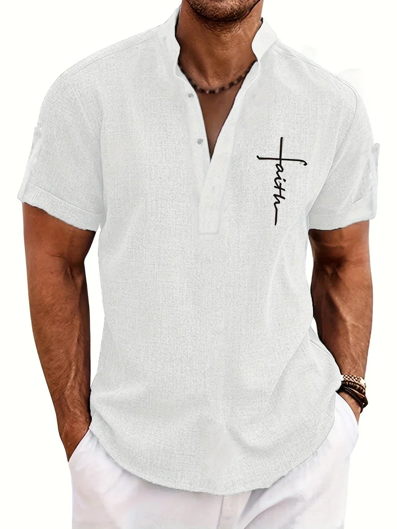 Cristiano - Camisa de Manga Corta "Faith" para Hombre