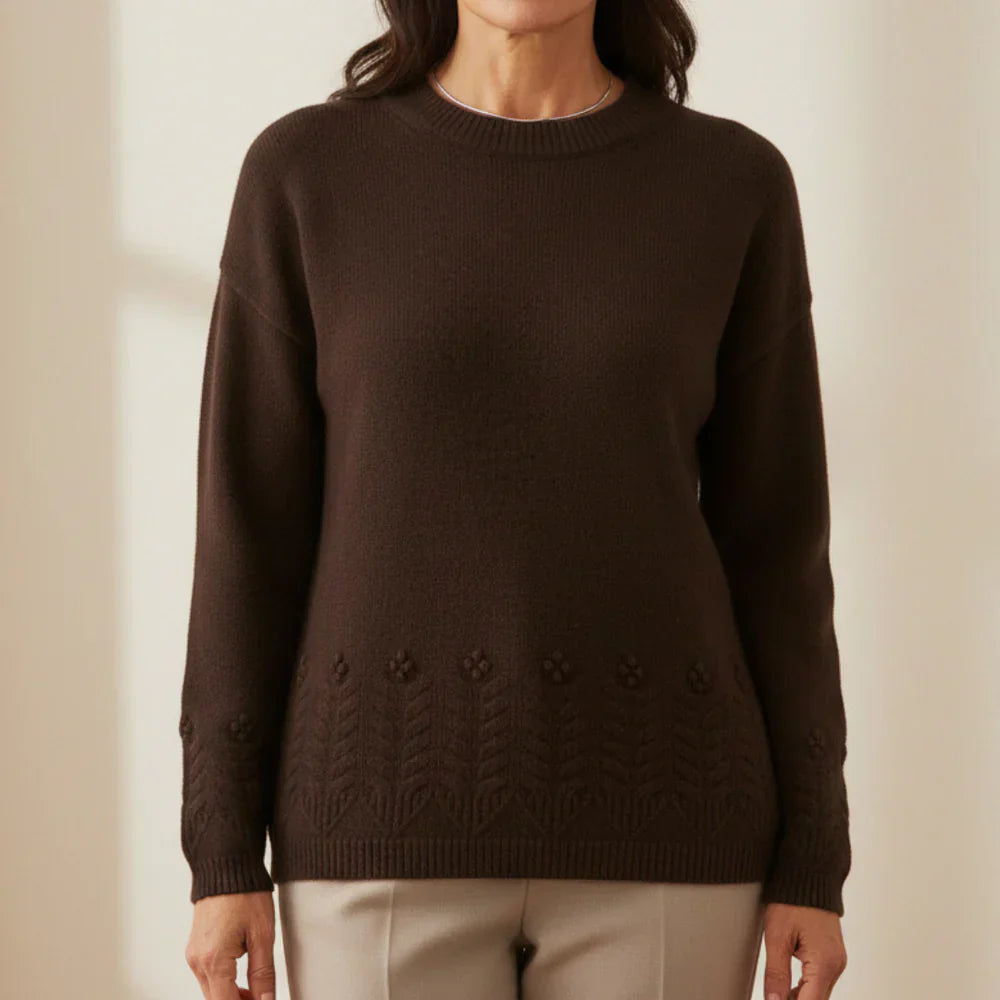 Claudia - Pull Doux Mélange Raffiné de Laine et Cachemire