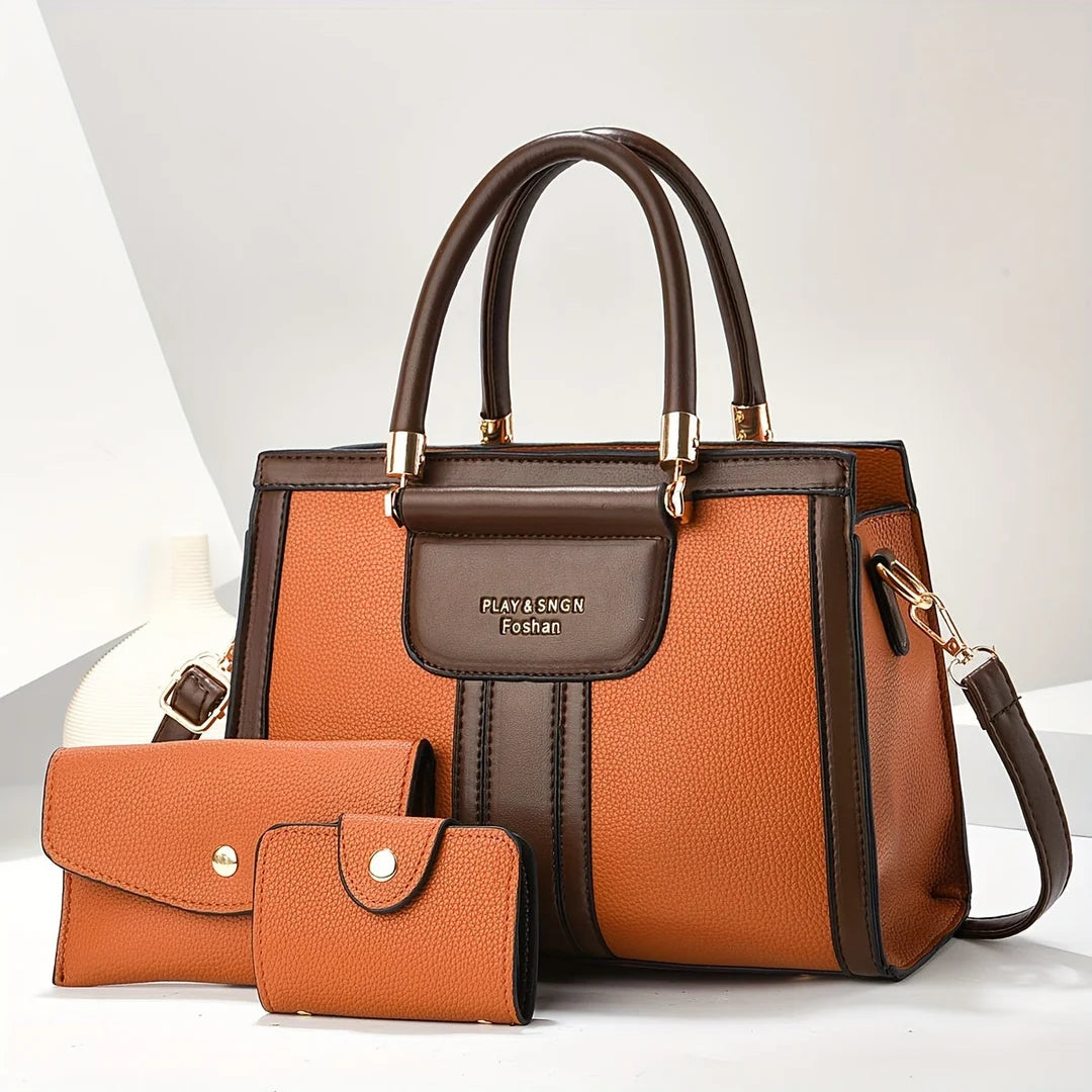 Mallia - Conjunto de Bolsos de Cuero 3pzs Elegante