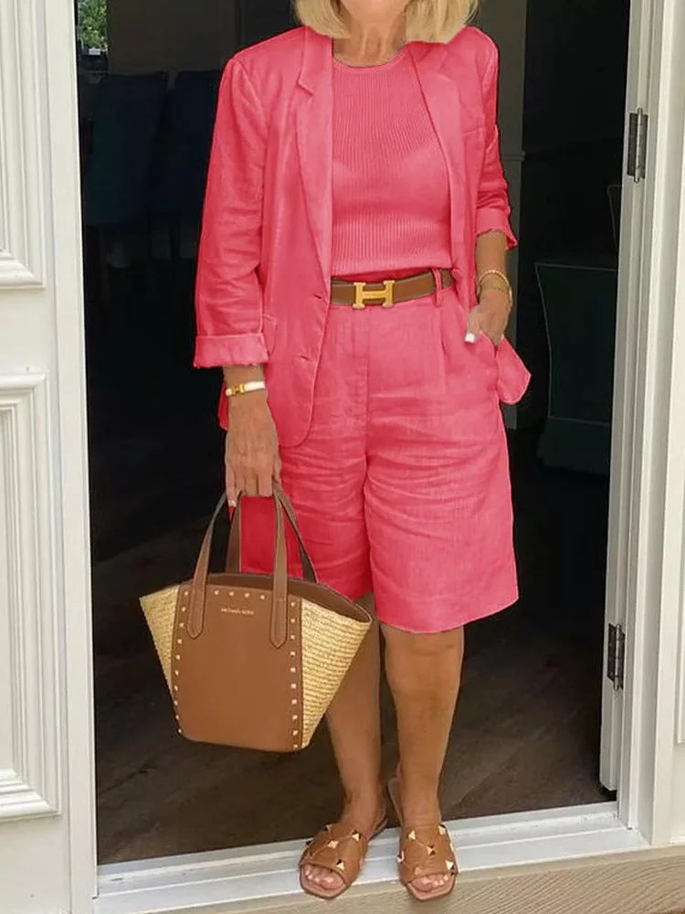 Catherine - Traje de Lino Elegante