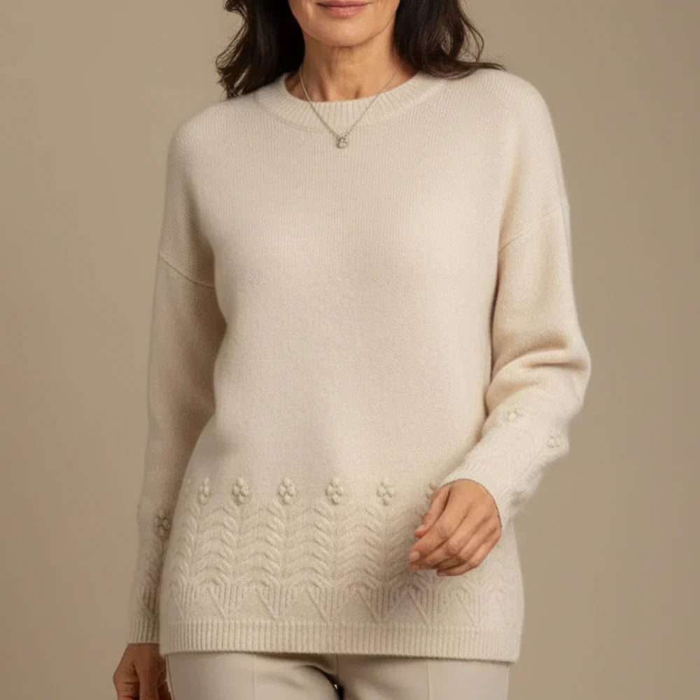 Claudia - Pull Doux Mélange Raffiné de Laine et Cachemire