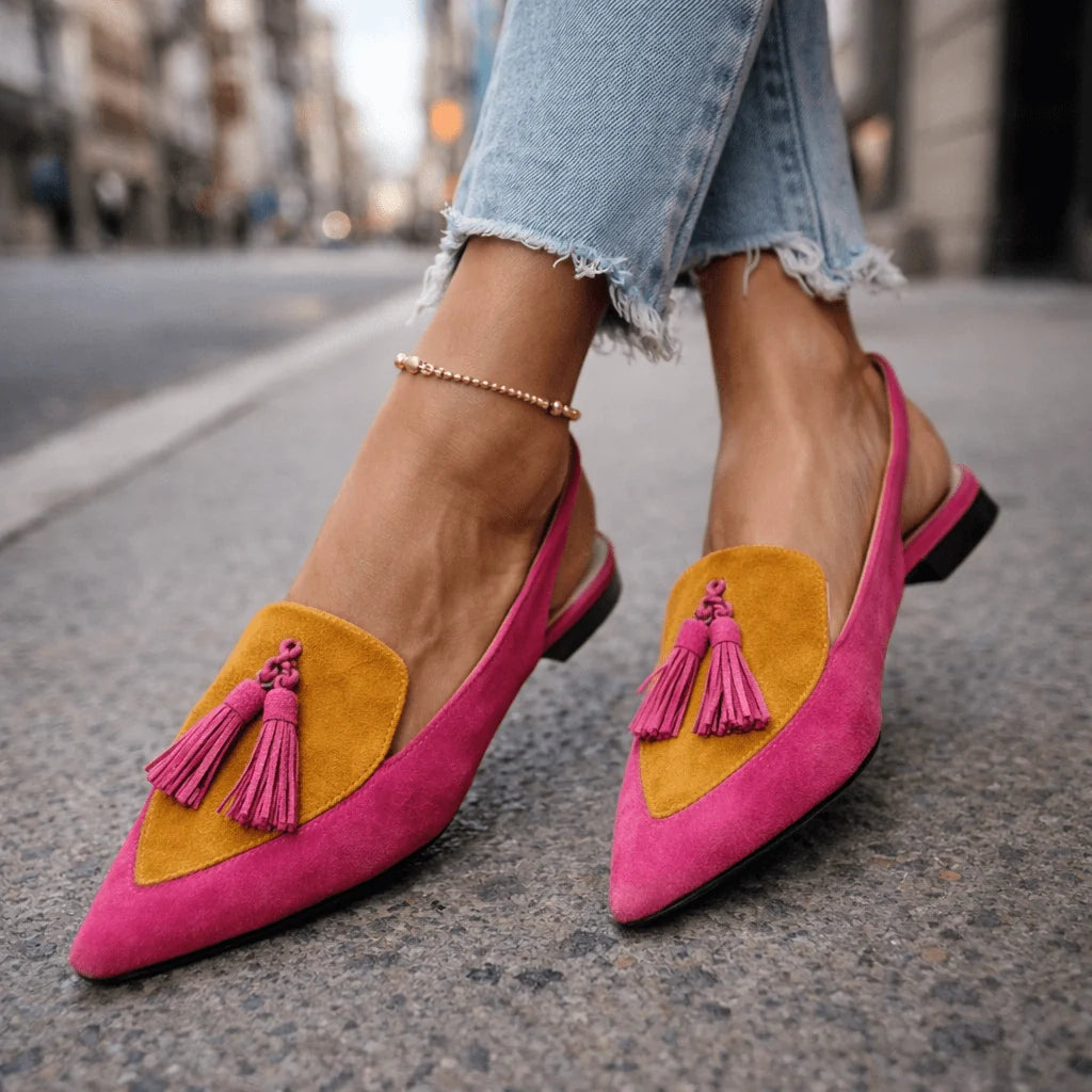 Zeynab - Zapatos Elegantes de Punta Fina con Tiras Ajustables