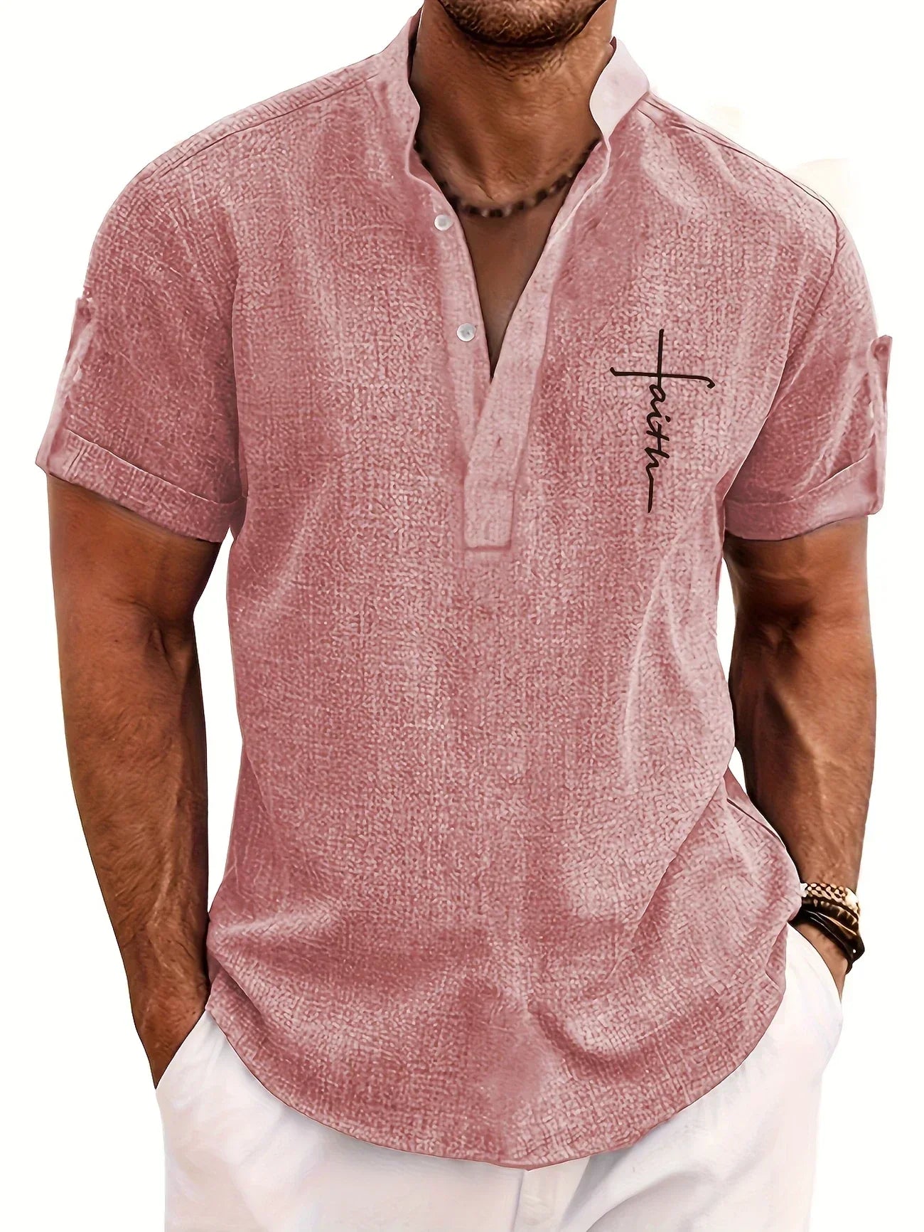 Cristiano - Camisa de Manga Corta "Faith" para Hombre