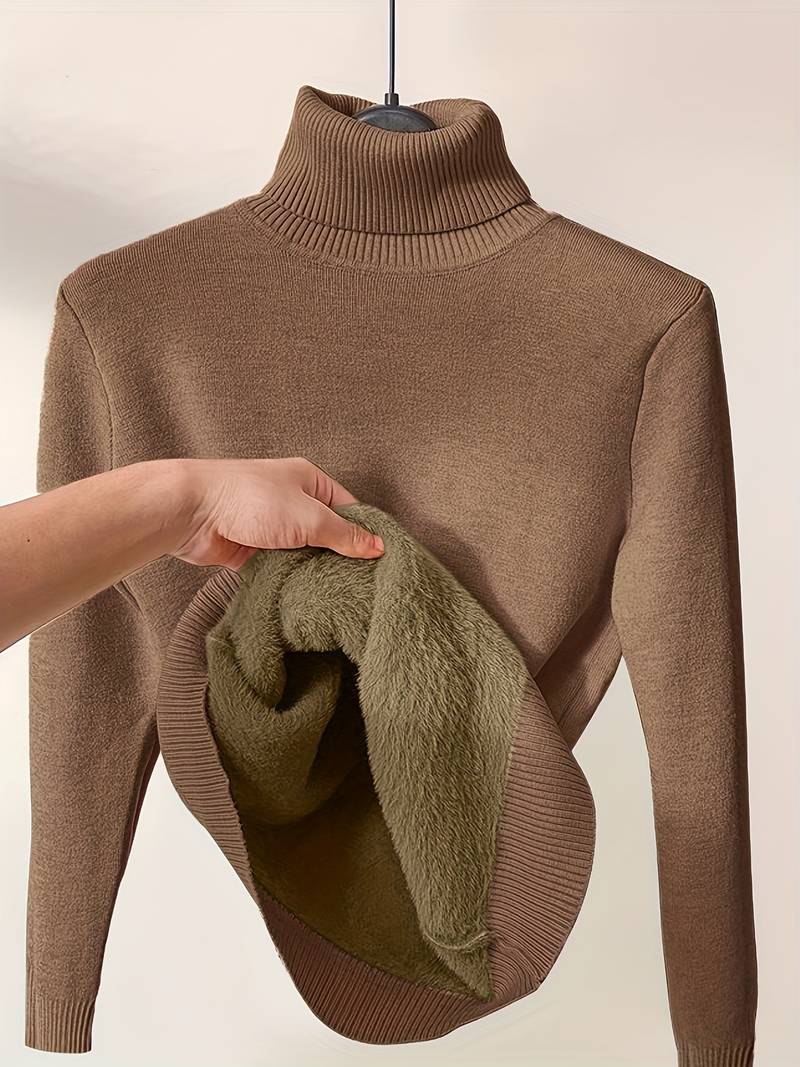 Nuuk - Pull Col Roulé Thermique Premium