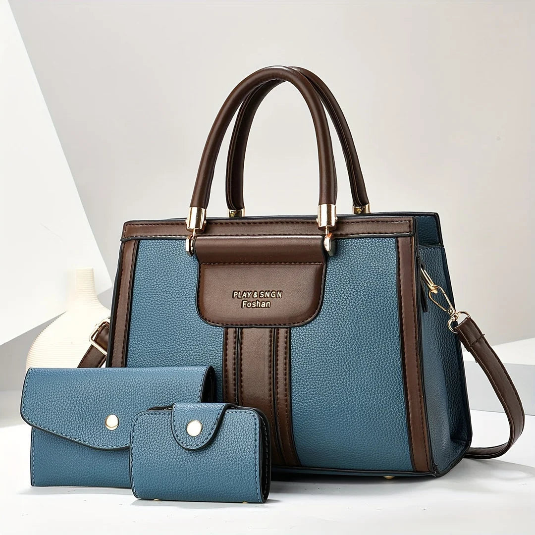 Mallia - Conjunto de Bolsos de Cuero 3pzs Elegante