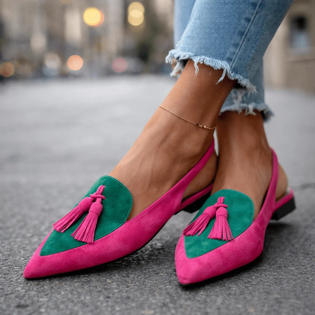 Zeynab - Zapatos Elegantes de Punta Fina con Tiras Ajustables