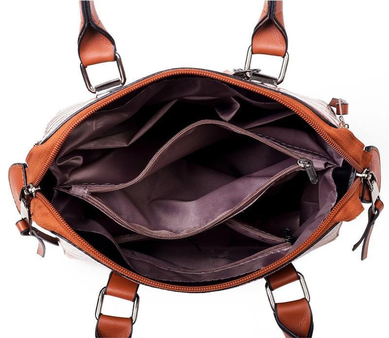Cathy - Set de Bolsos de Cuero Cocodrilo 4pzs