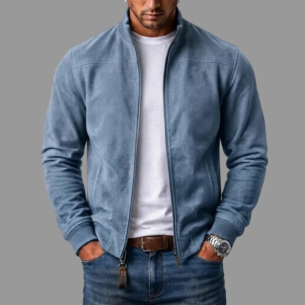 Jayson - Chaqueta Bomber de Ante Casual