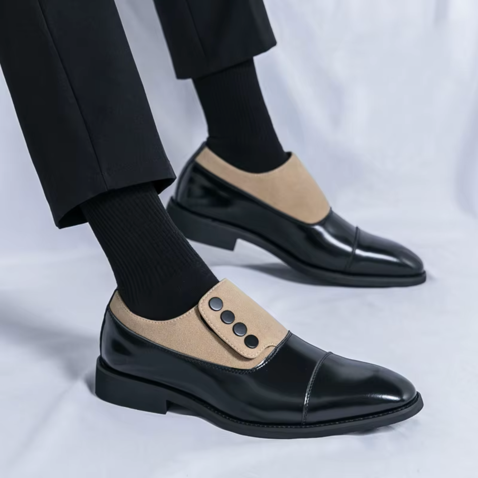 Frédéric - Derbies Boutonnés en Cuir Premium