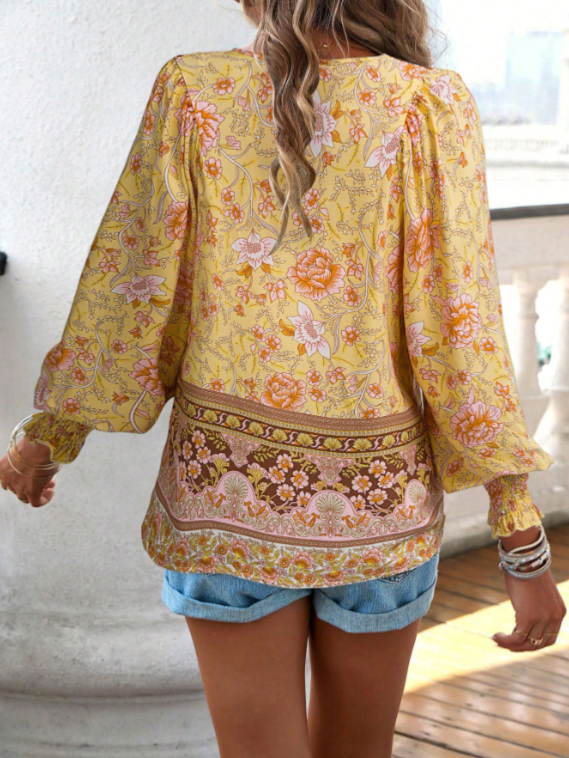 Albane - Blouse Fleurie Bohème Chic