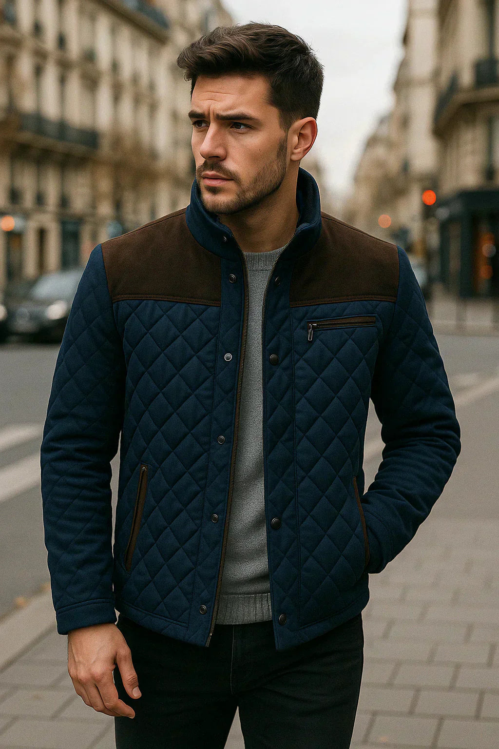 Adrien - Chaqueta de Alta Calidad Bimaterial