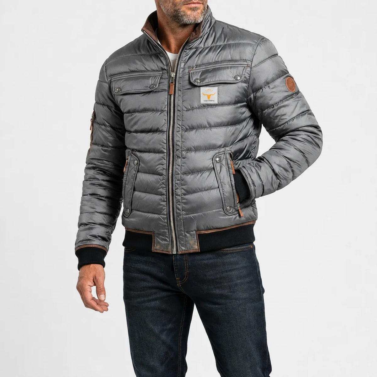 Jack - Abrigo Acolchado Masculino con Múltiples Bolsillos