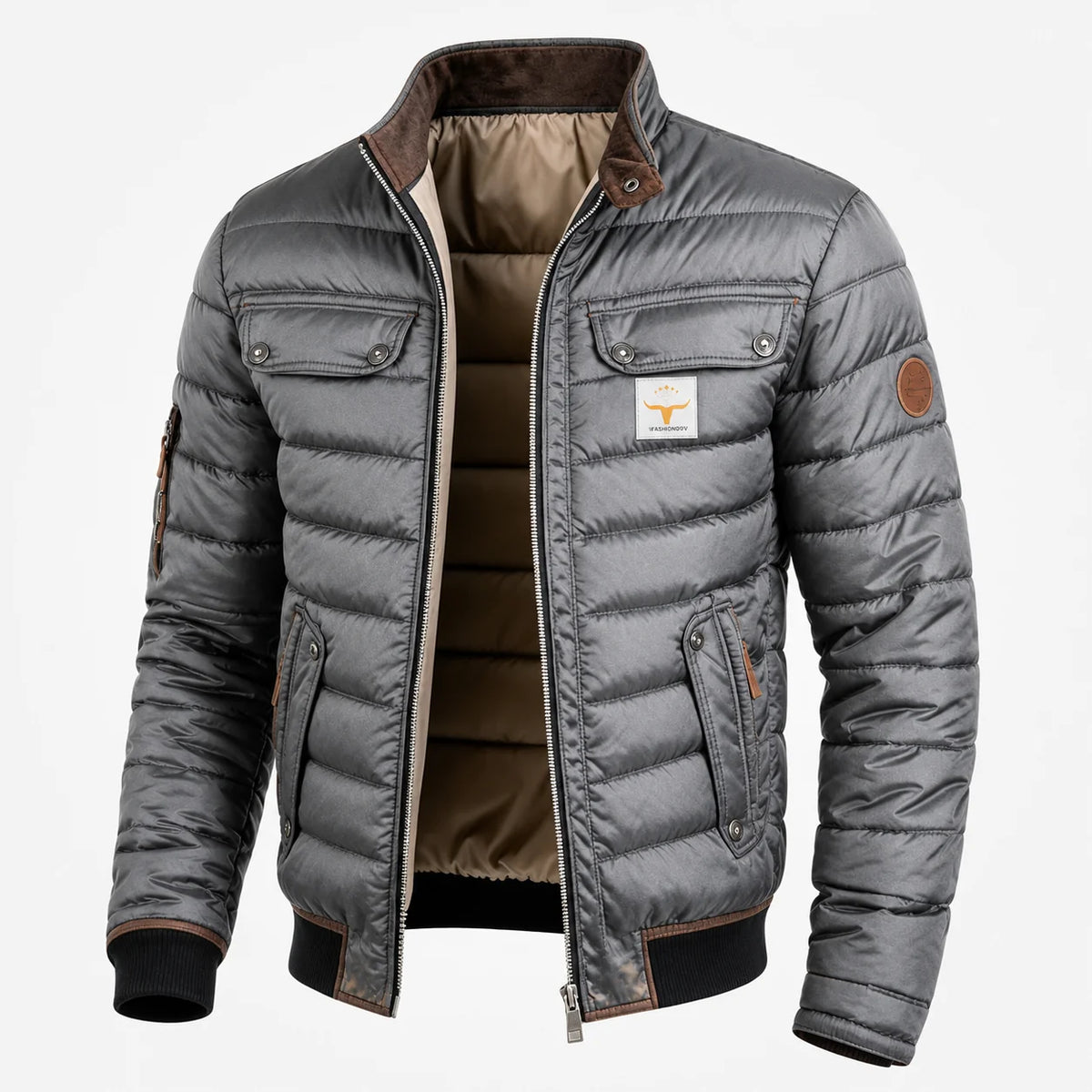 Jack - Abrigo Acolchado Masculino con Múltiples Bolsillos