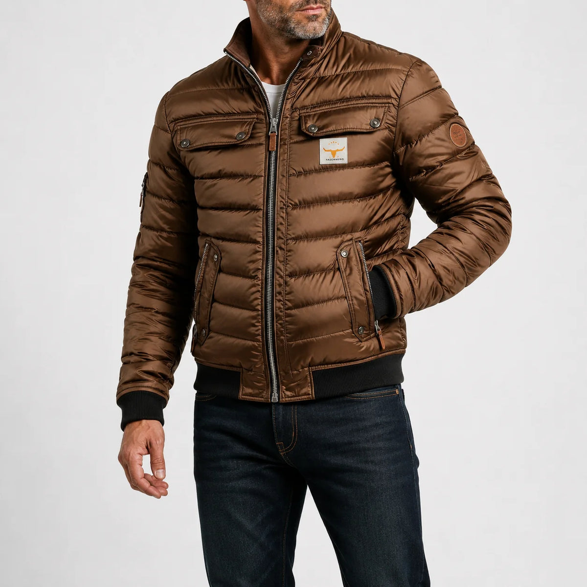 Jack - Abrigo Acolchado Masculino con Múltiples Bolsillos