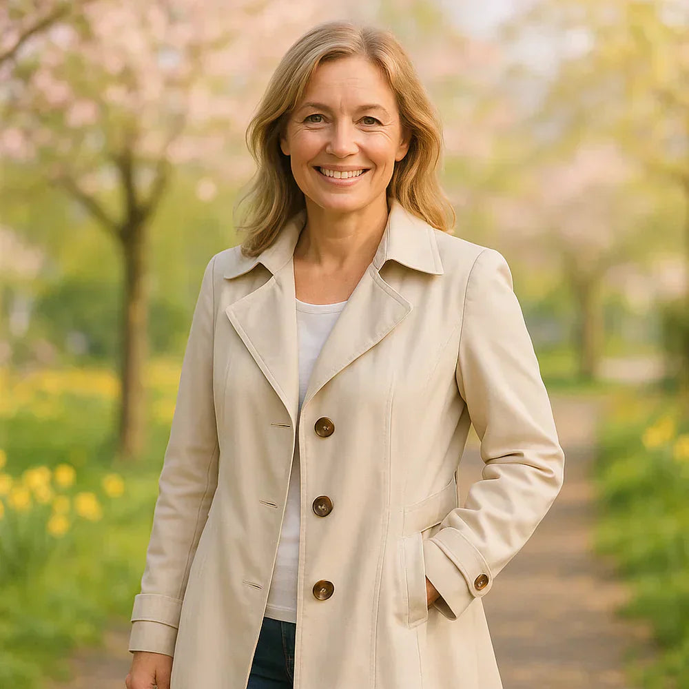 Elisenda - Klasický Esenciální Středně Dlouhý Trenchcoat