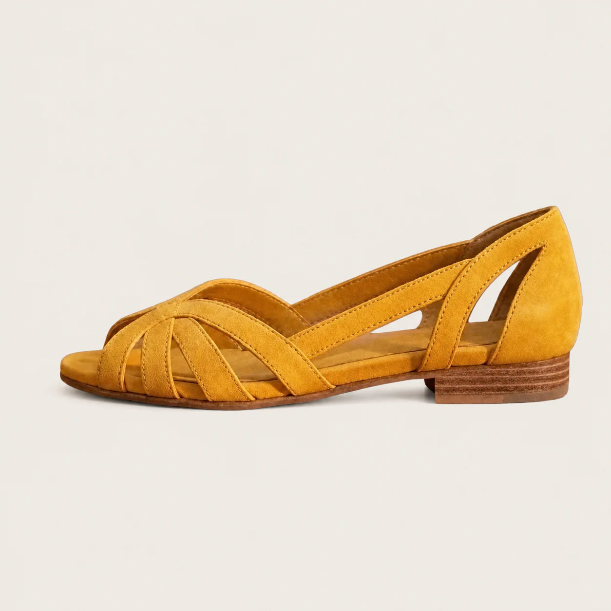 Eulalie - Sandalias Planas con Brillo Femeninas