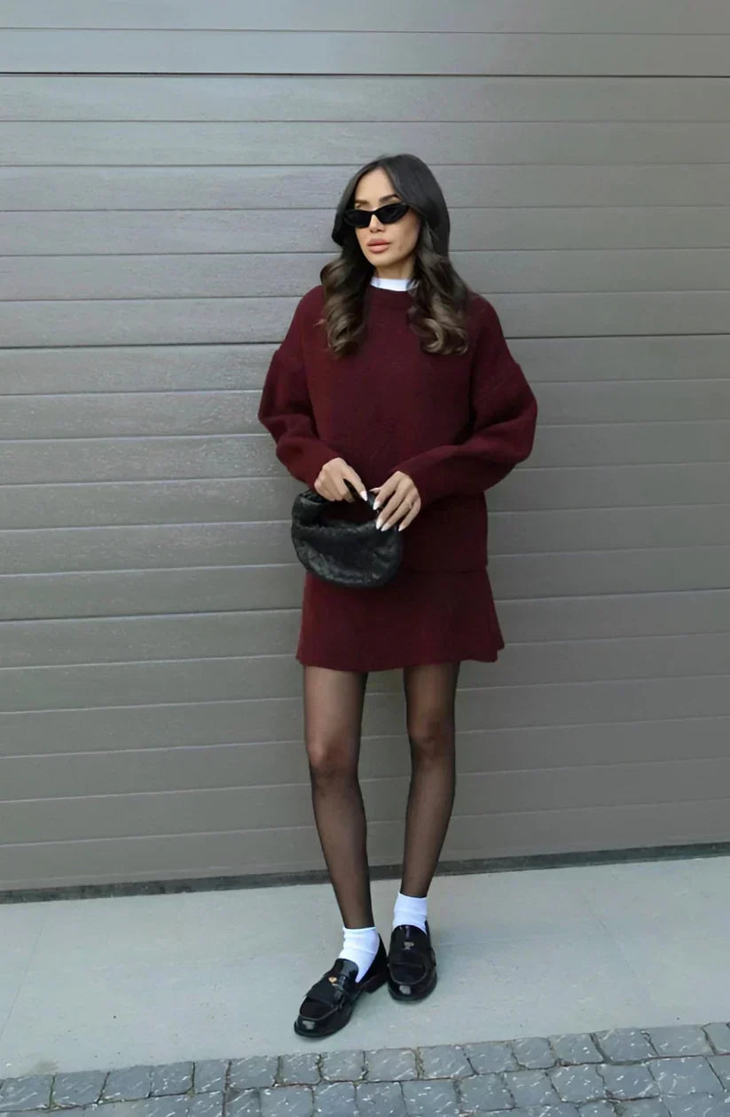 Emmy - Ensemble Pull et Jupe Douceur Cachemire