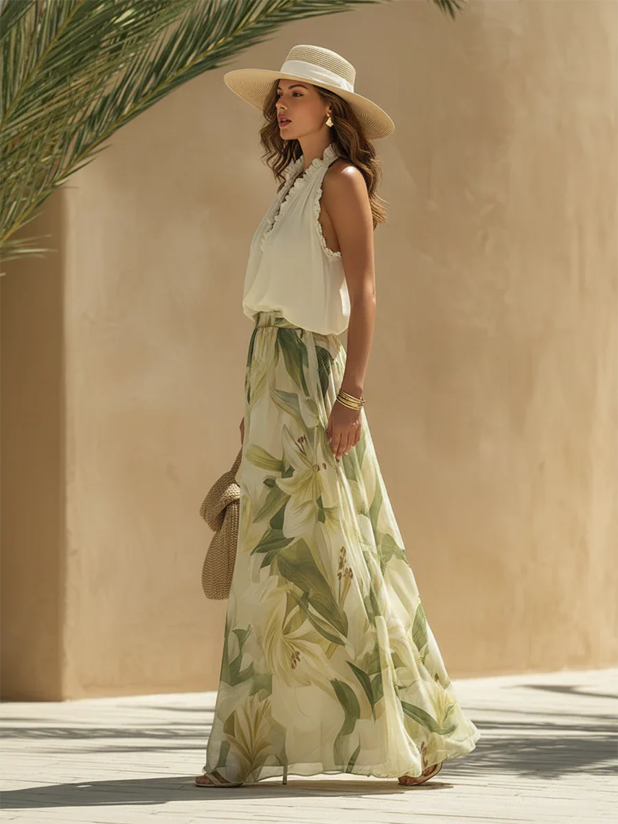 Aimy - Conjunto Floral Amplio 2pzs Bohemio Chic