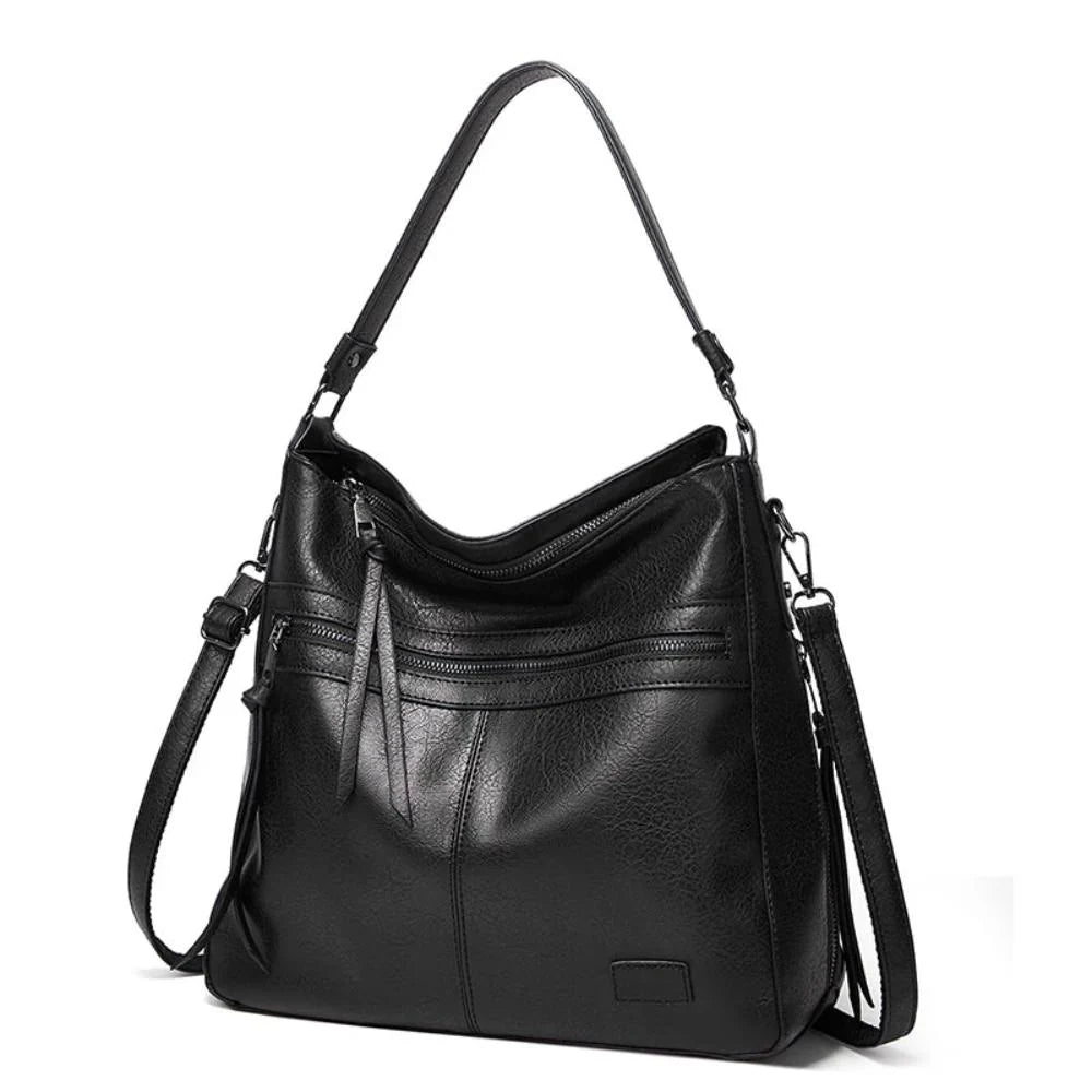 Idil - Bolso Hobo Amplio Estilo Vintage de Cuero