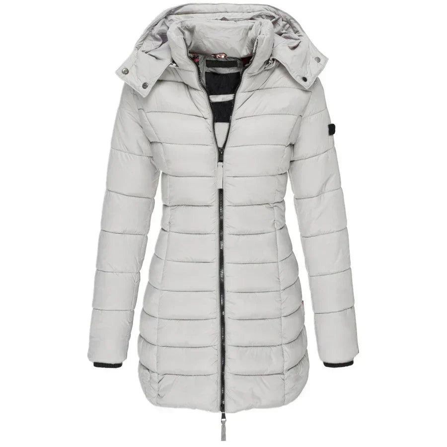 Noéline - Manteau à Capuche Hivernal Matelassé