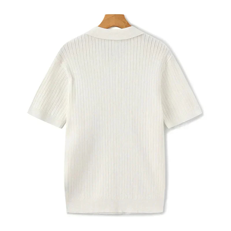 Dimitri - Premium Ribbet Strikket Poloshirt