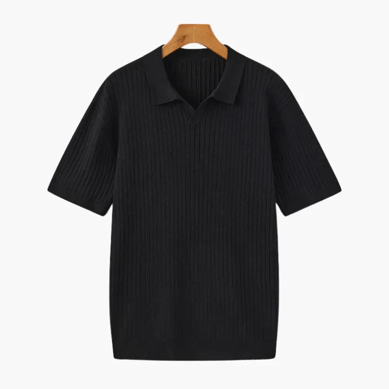 Dimitri - Premium Ribbet Strikket Poloshirt