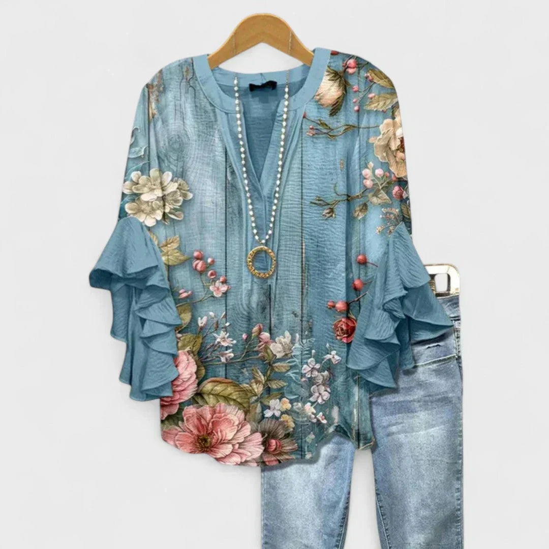 Virelina - Blusa de Algodón Elegante (Regalo Jeans Slim)