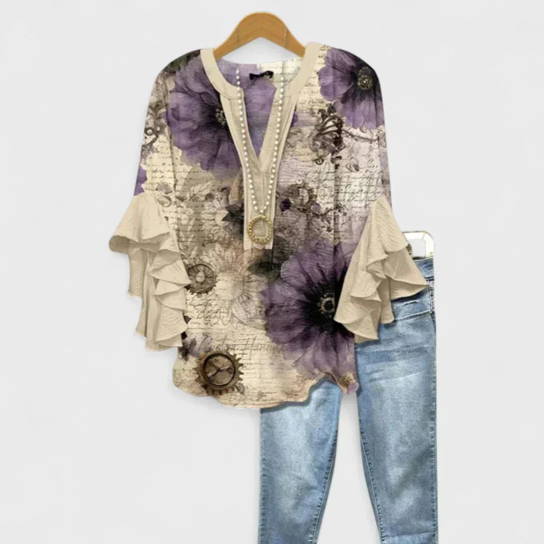 Virelina - Blusa de Algodón Elegante (Regalo Jeans Slim)