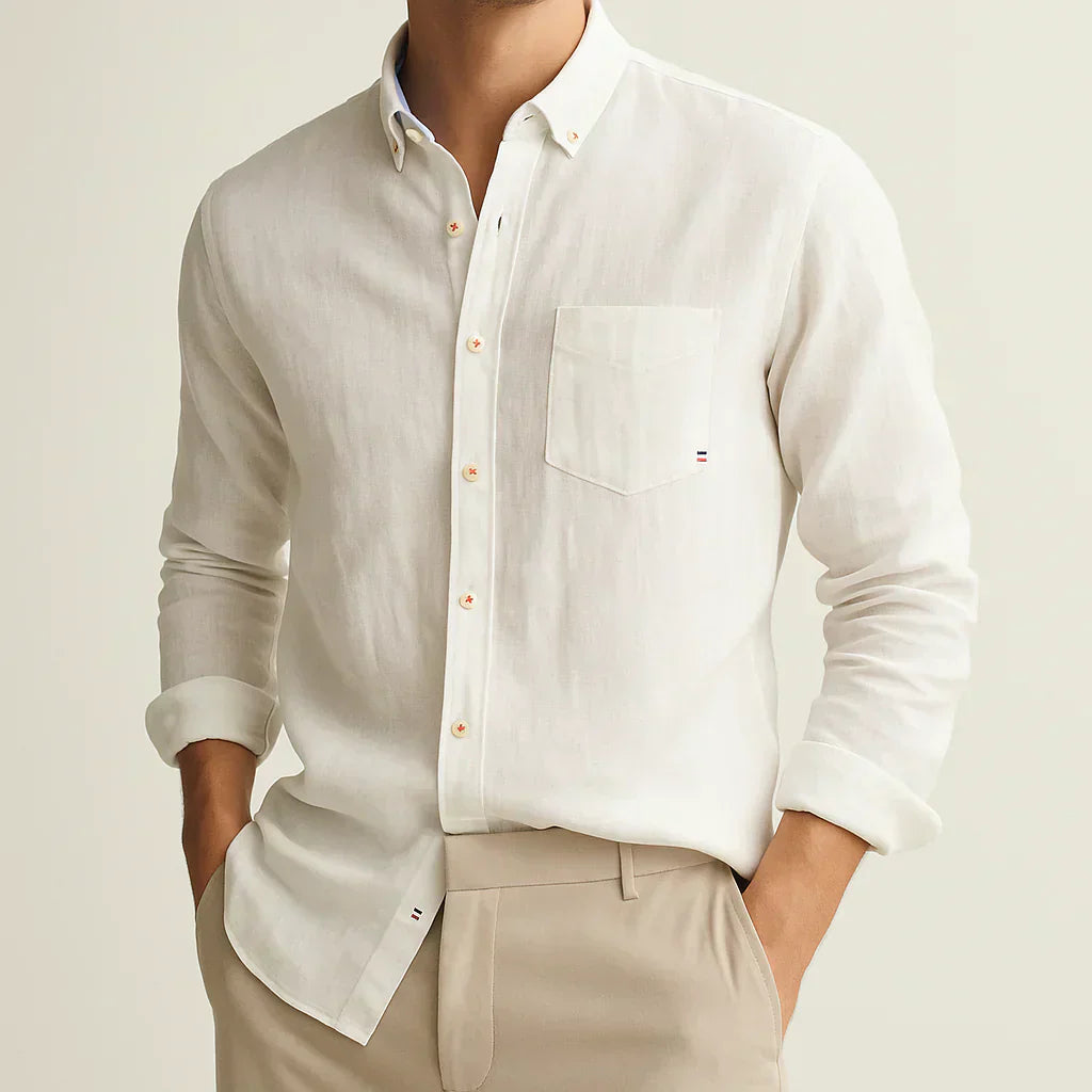 Amaury - Camisa Orgánica de Seda y Lino de Calidad Prestige