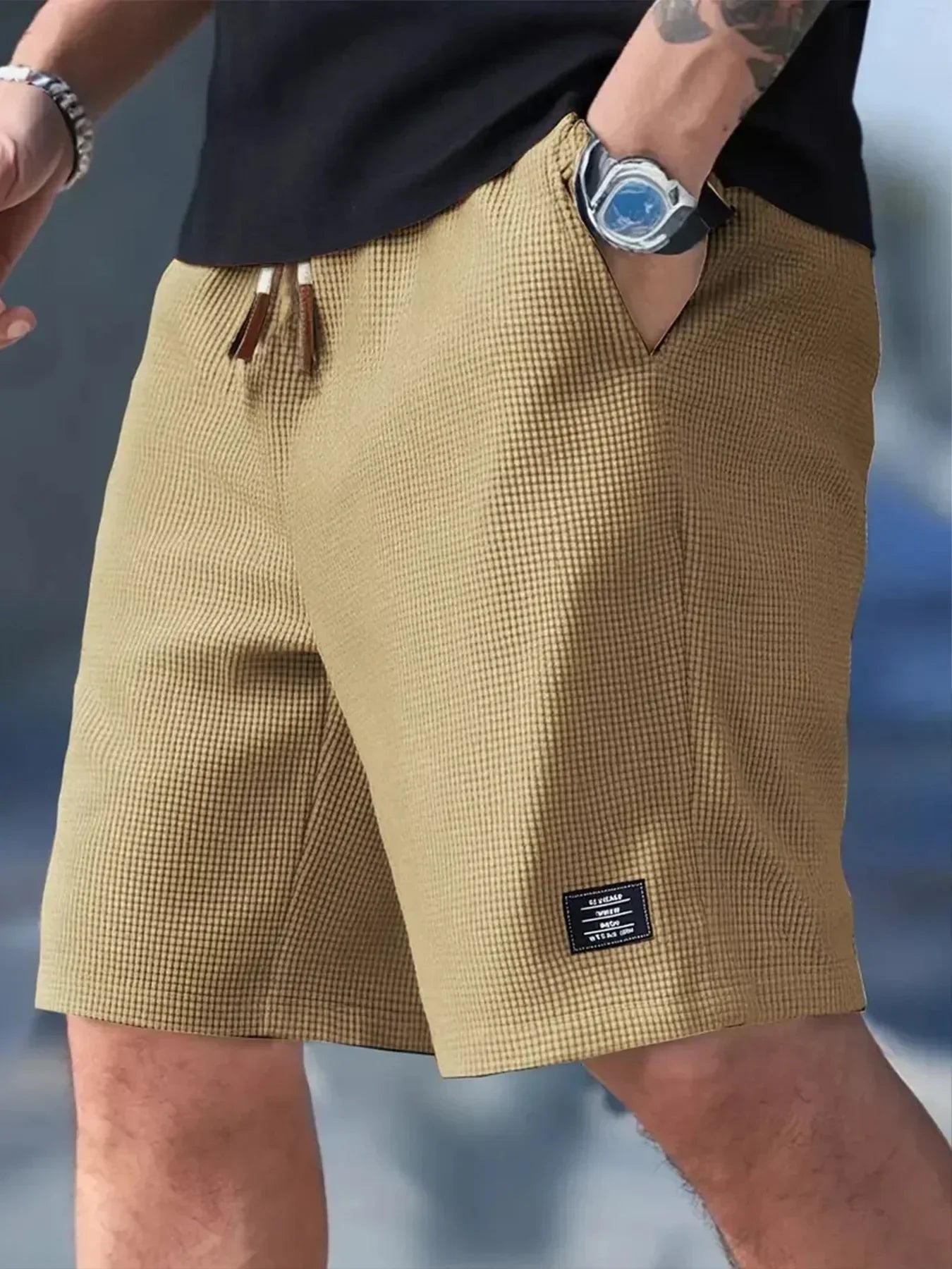 Aronis - Shorts Premium Transpirables con Textura