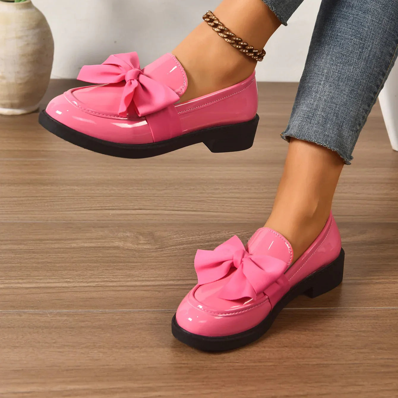 Syuzi - Mocassins Vernis à Nœud Plateforme Confort