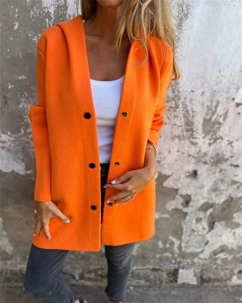 Brigitte - Gilet Long à Capuche