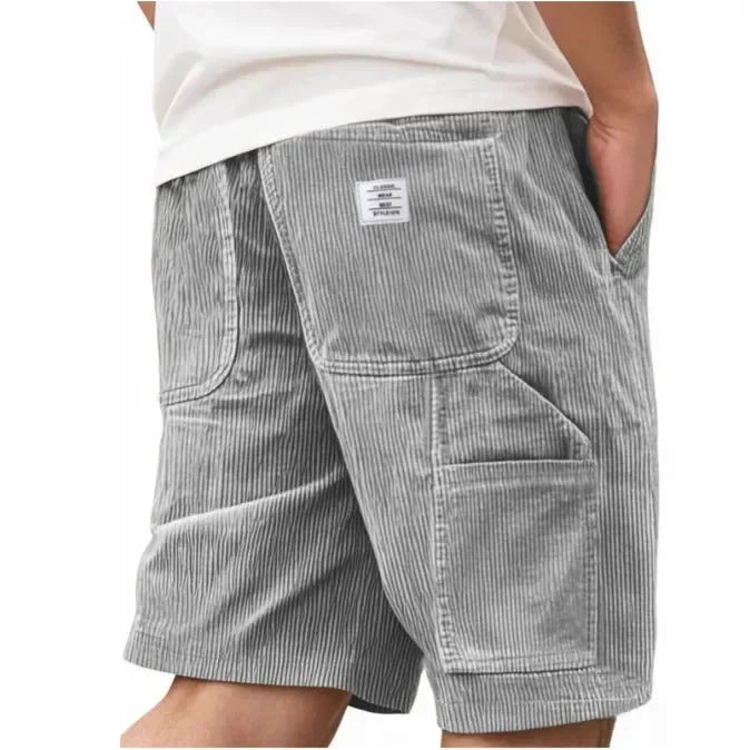 Hakop - Shorts Cargo Cómodos de Pana