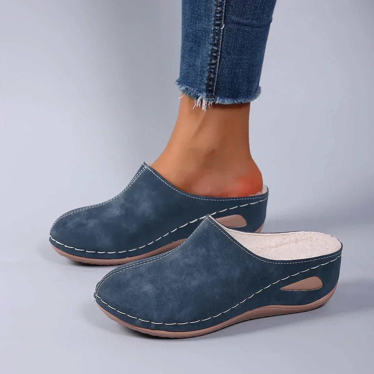 Grisel - Pantuflas Acogedoras Ortopédicas Cálidas