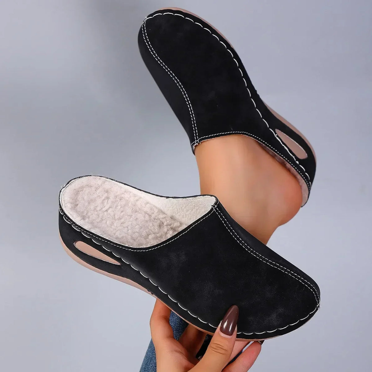 Grisel - Pantuflas Acogedoras Ortopédicas Cálidas