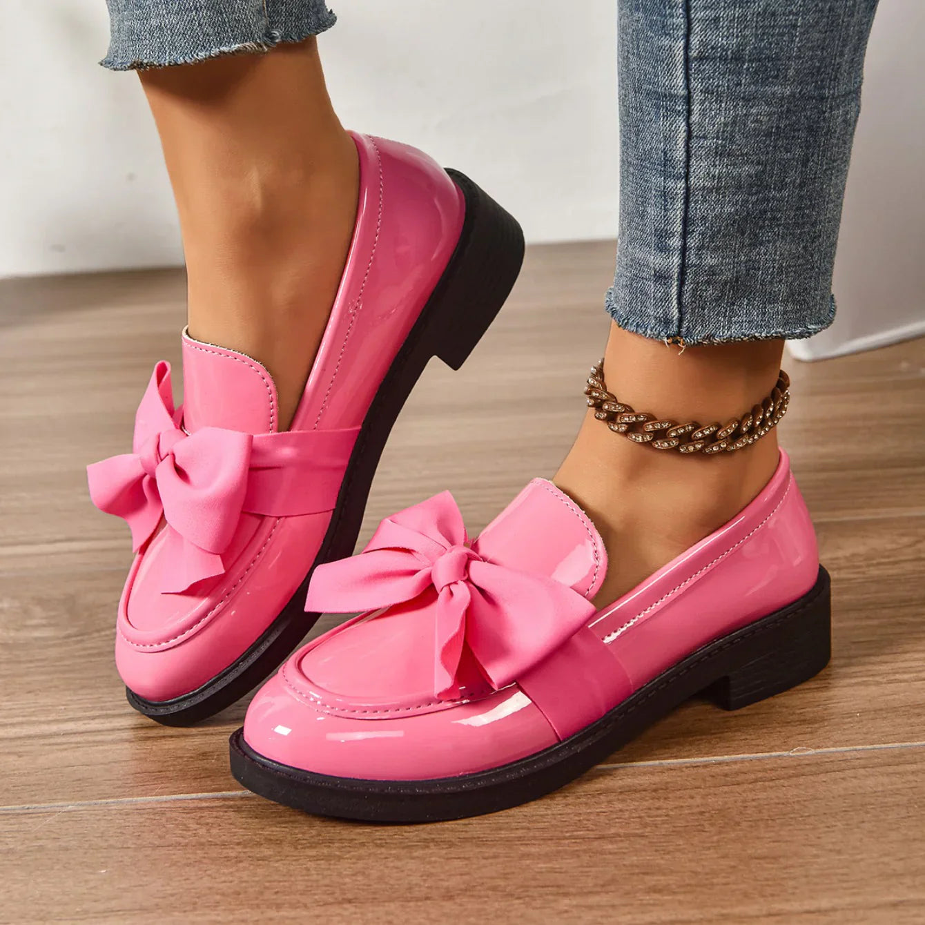 Syuzi - Mocassins Vernis à Nœud Plateforme Confort