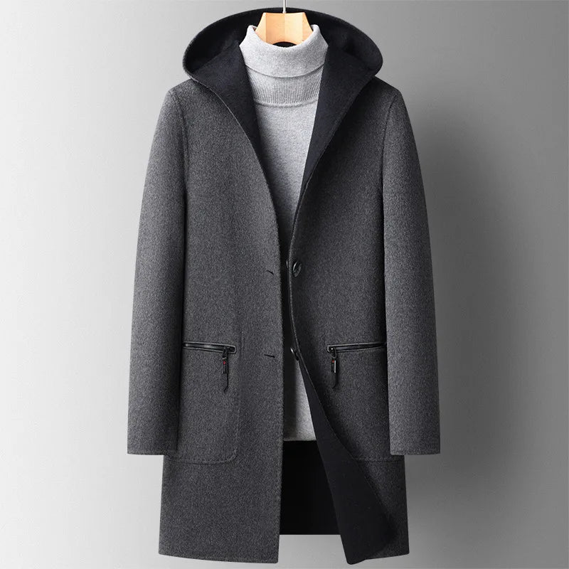 Nelson - Manteau à Capuche en Laine Premium