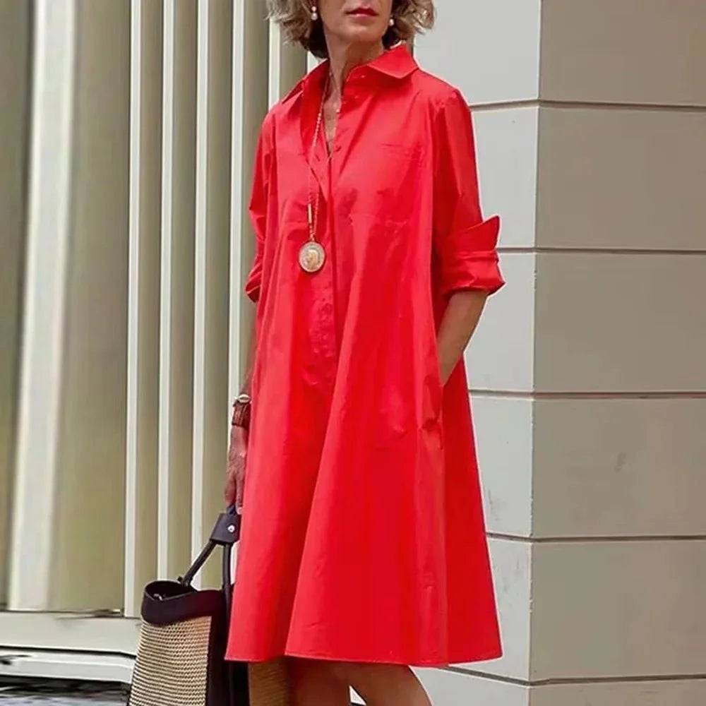 Pénélope - Camicia Abito in Cotone Premium