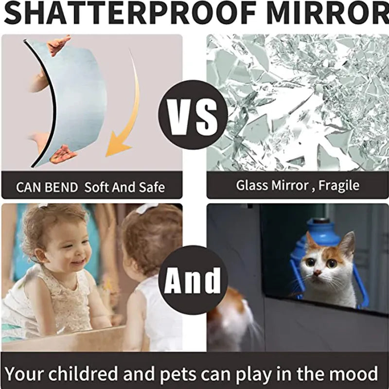 REFL® Lot de Miroirs Auto-Adhésifs