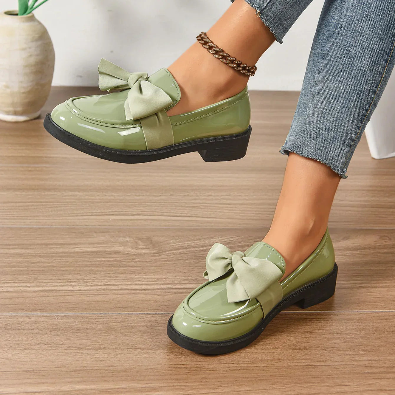Syuzi - Mocassins Vernis à Nœud Plateforme Confort