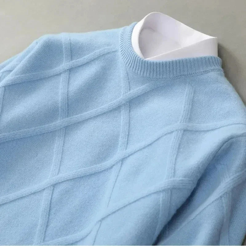 Emile - Pull Losanges en Cachemire Premium