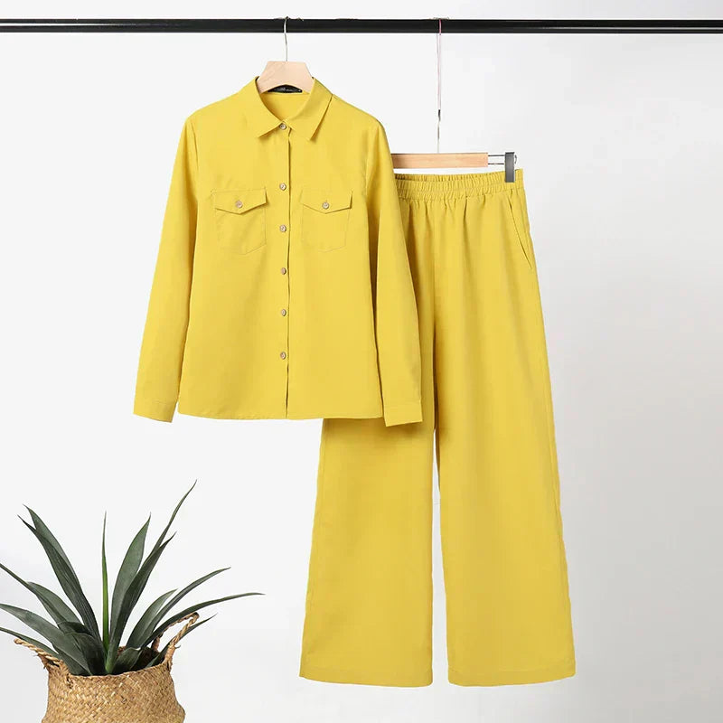 Pascale - Ensemble Décontracté Chemise et Pantalon